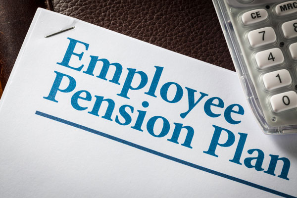 employee pension plan printed out